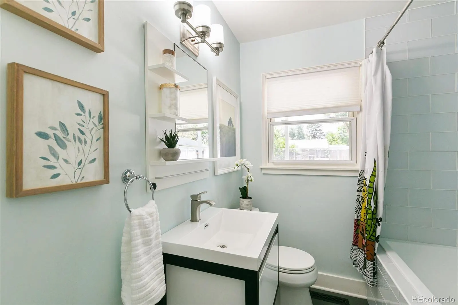 Remodeled bath with deep soaking tub