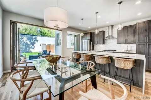 Dining area with sliding doors to the patio