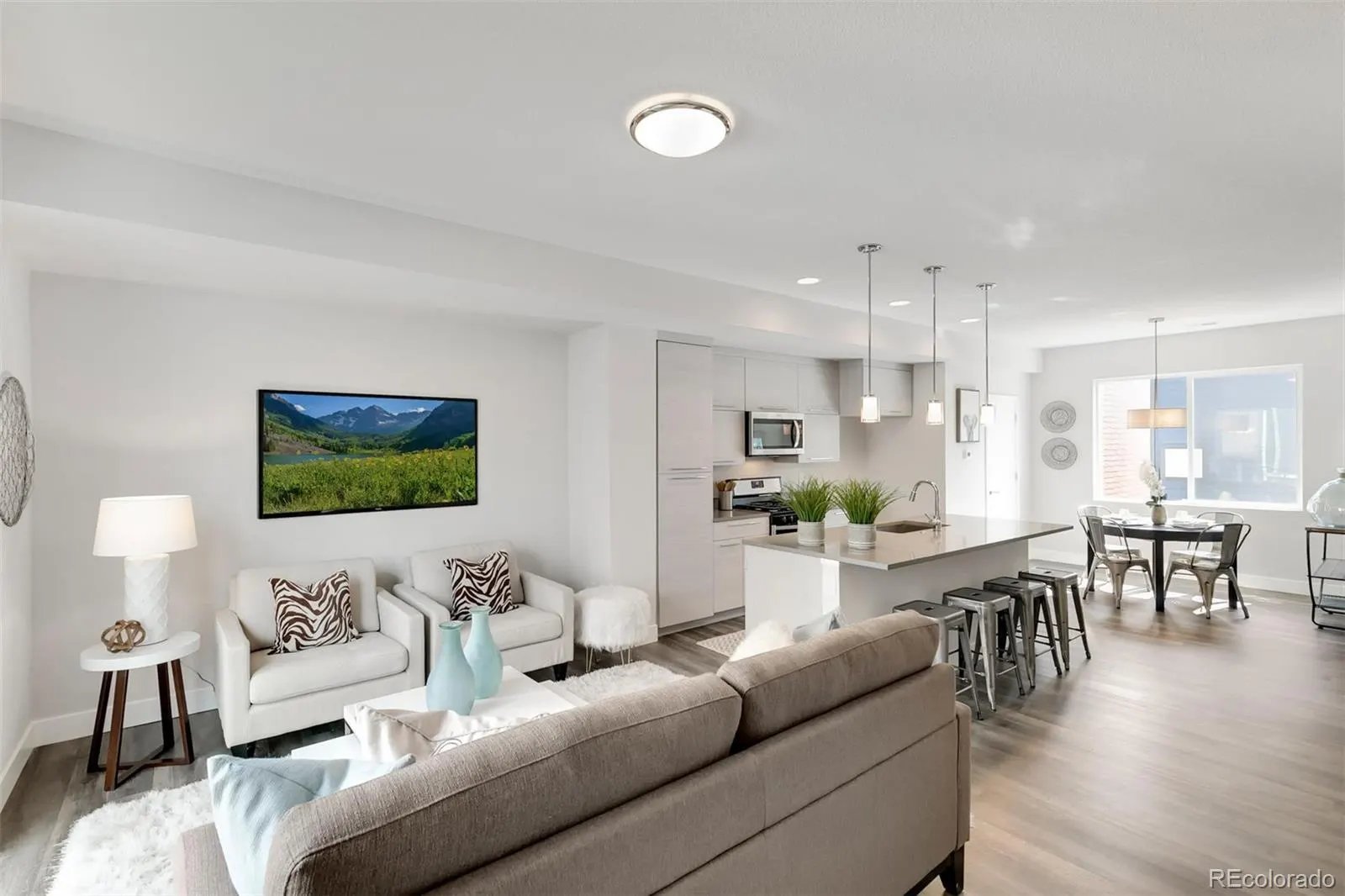 Living room with floor-to-ceiling windows